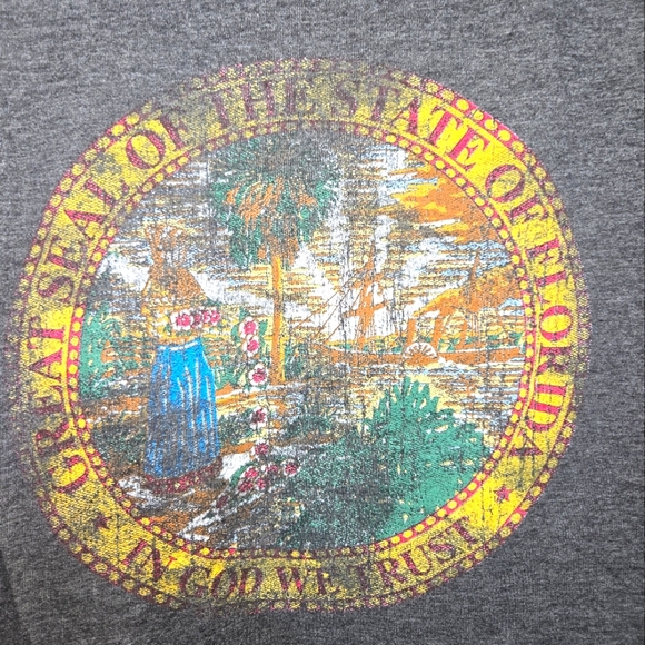 Bella Canvas Men's M Florida State Seal Short Sleeve Tee NEW - Picture 2 of 8